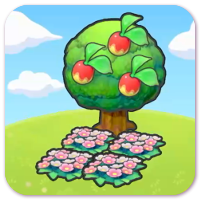 Tree-shaded flower bed habitat image