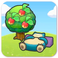 Tree-shaded snoozing Snorlax habitat image